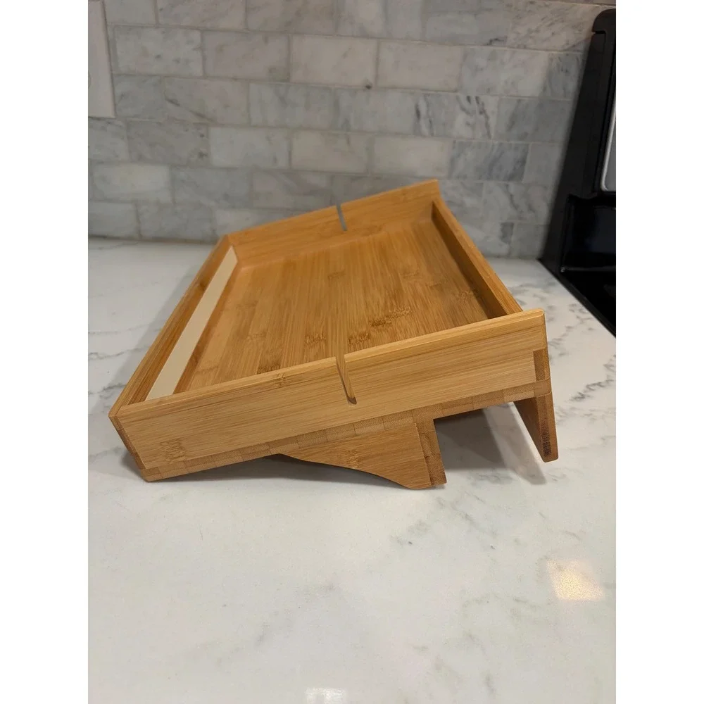 Organized Empire Bamboo Bedside Shelf Tray Bunk Buddy Loft Bed Caddy Brown